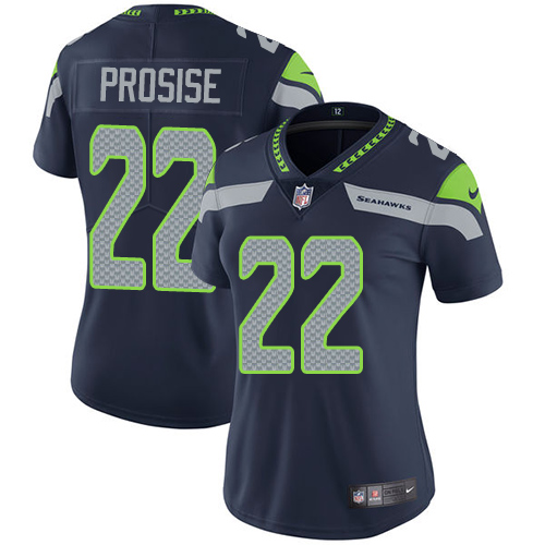 2019 Women Seattle Seahawks #22 Prosise blue Nike Vapor Untouchable Limited NFL Jersey
